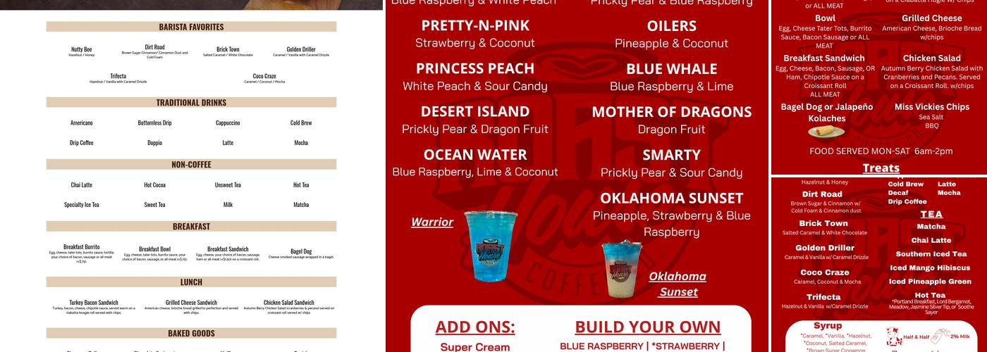 Roast House Coffee Co. Menu