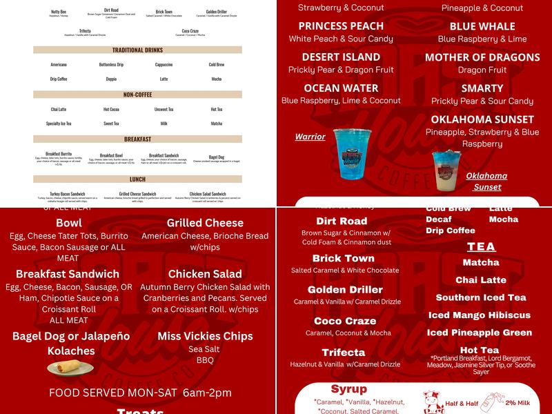 Roast House Coffee Co. Menu