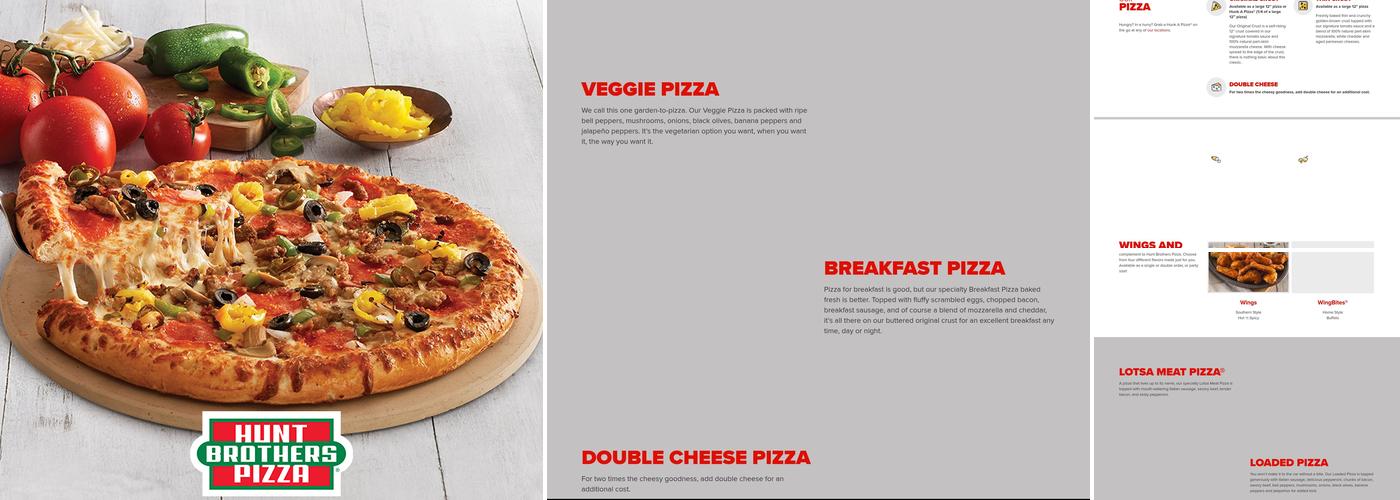 Hunt Brothers Pizza Menu