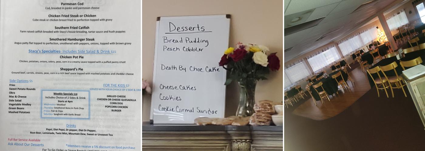 Stacy's Place Menu