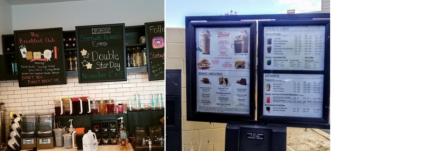 Starbucks Menu