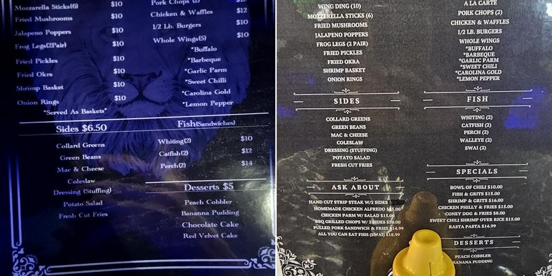Culture Lounge Menu