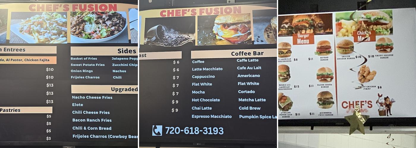 Chef’s Fusion Menu