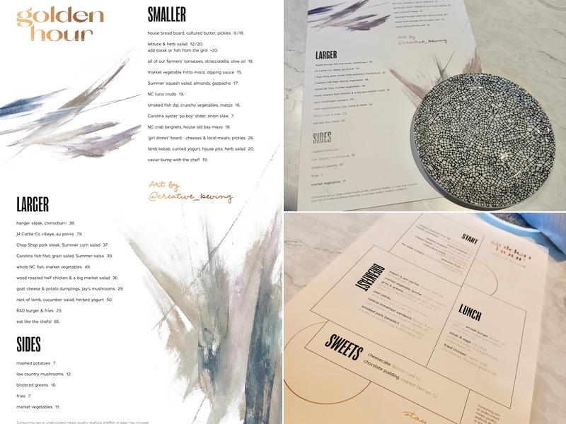 Golden Hour Menu