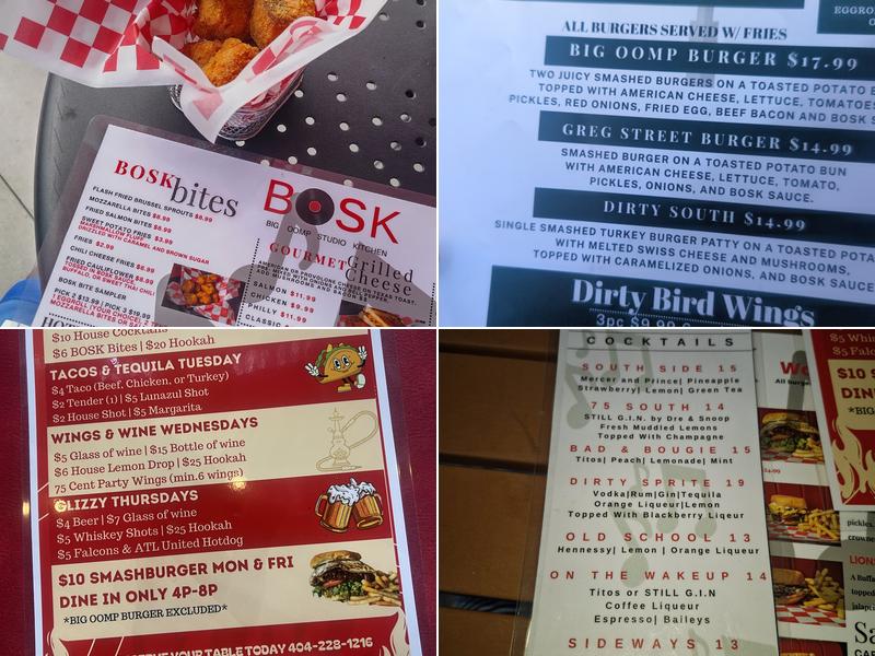 BOSK Menu