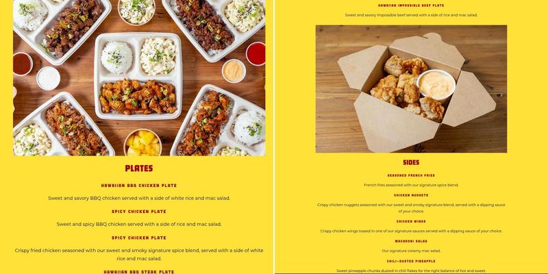 Big Daddy's Hawaiian BBQ (Forrest) Menu