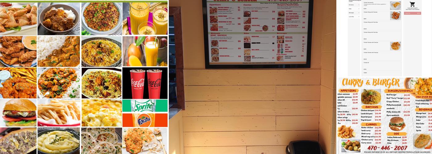 Curry and Burger Menu
