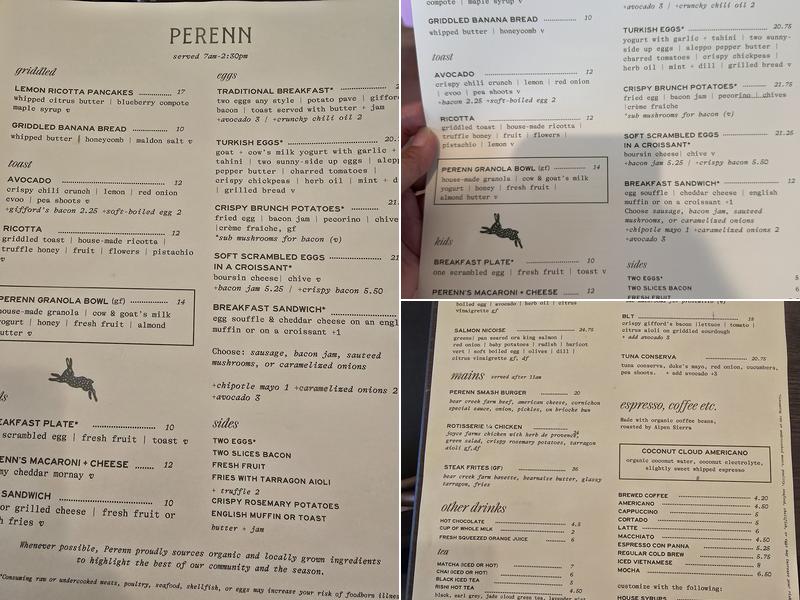 Perenn - Franklin Menu