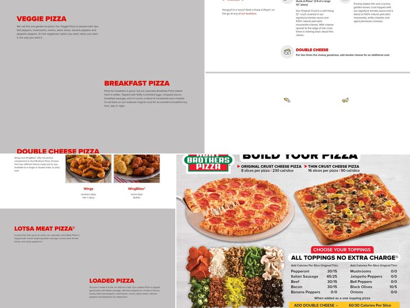 Hunt Brothers Pizza Menu