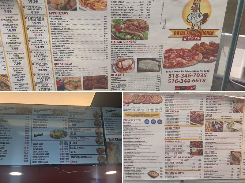 Royal Fried Chicken Menu