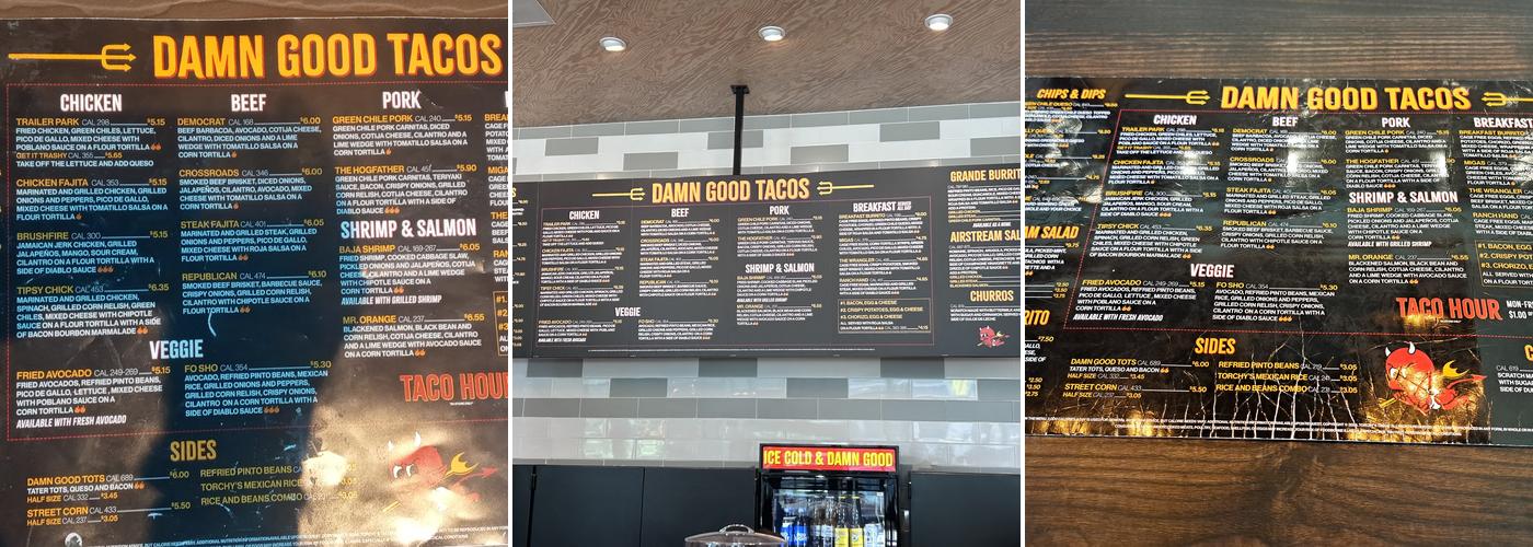 Torchy's Tacos Menu