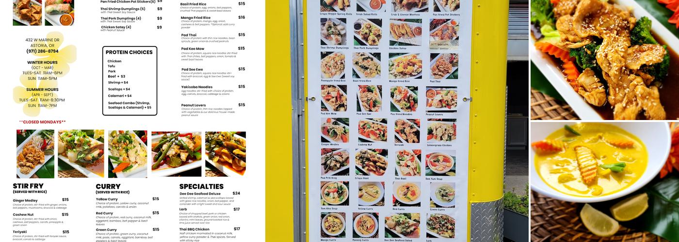 Dee Dee Thai II Menu