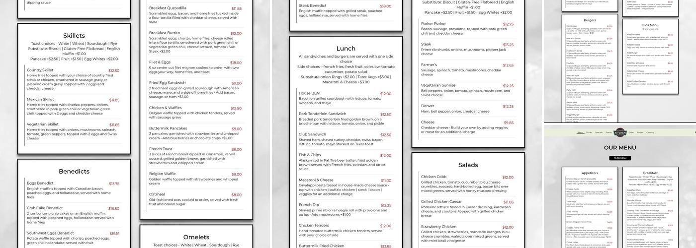 Momma's Kitchen Menu