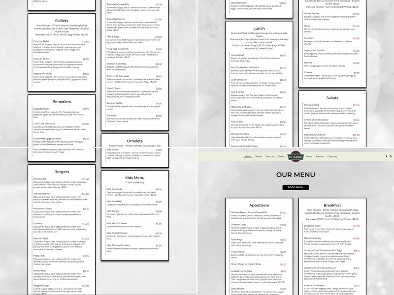 Momma's Kitchen Menu