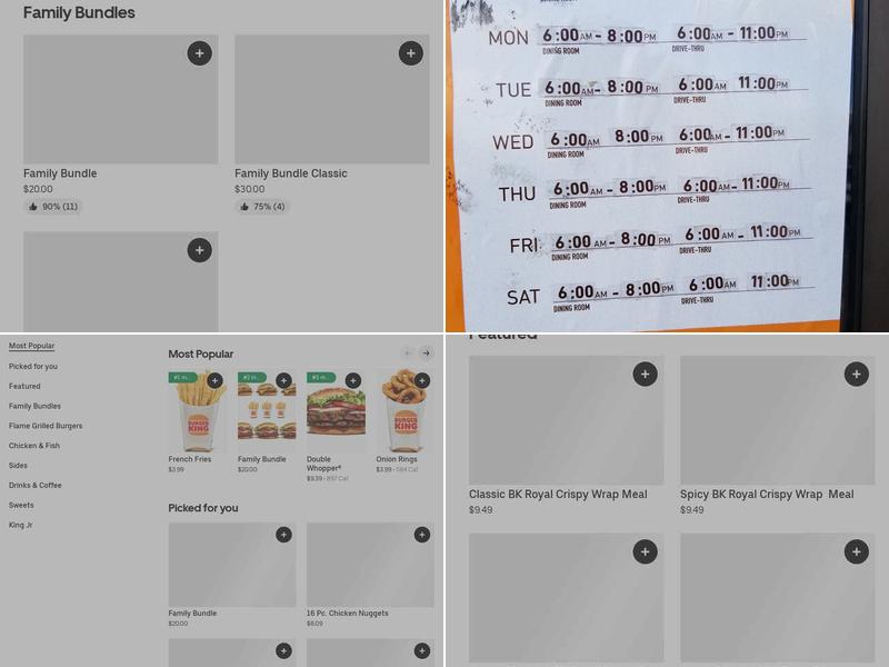 Burger King Menu