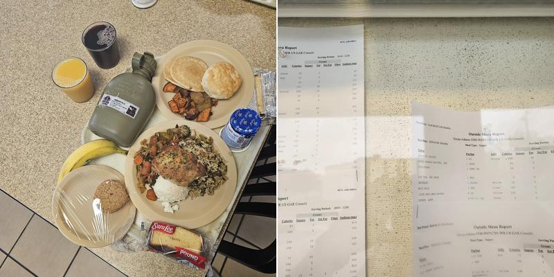 Air Force Dining Facility Menu