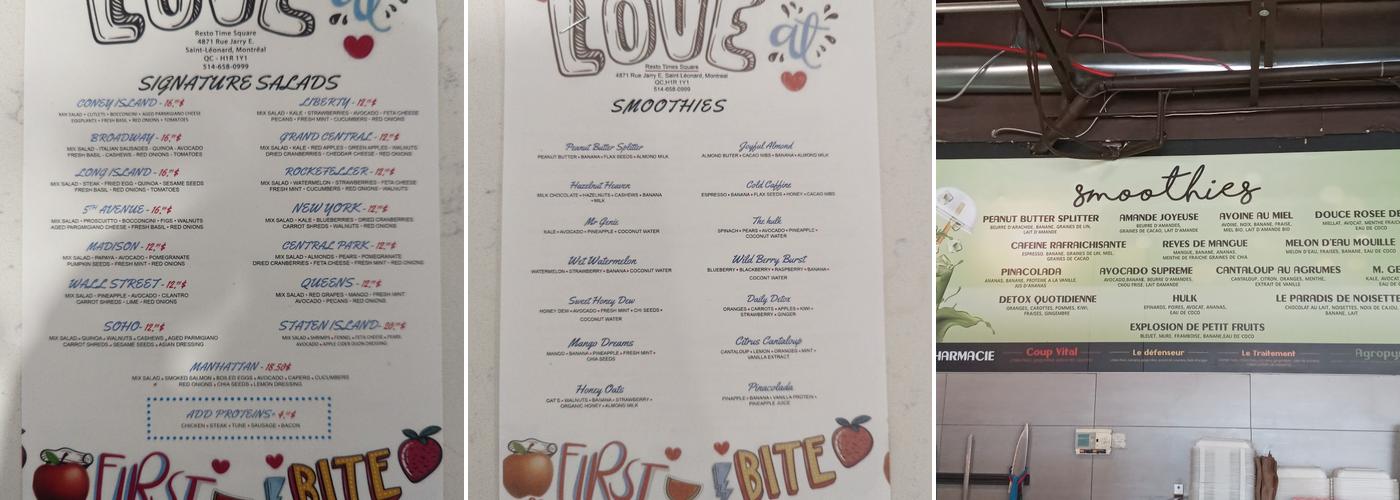 Resto Café Time Square Menu