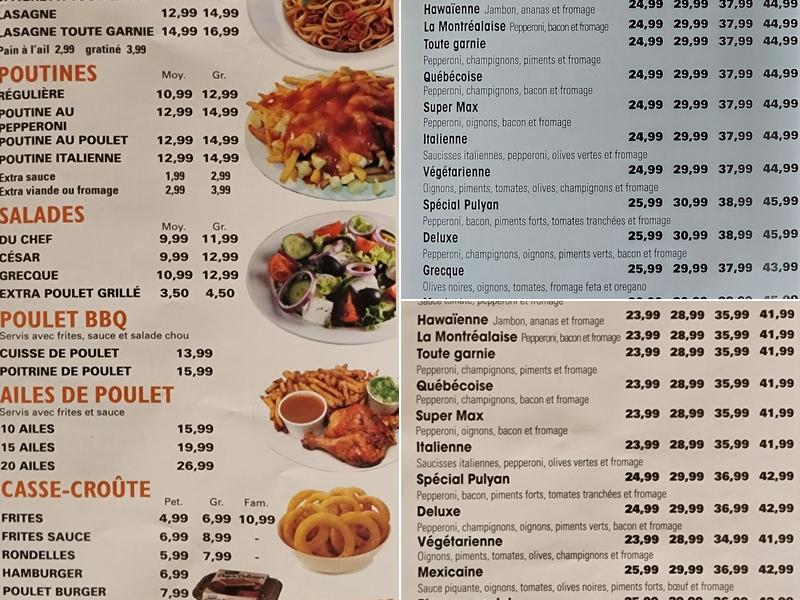 Pizza St Mathias Menu