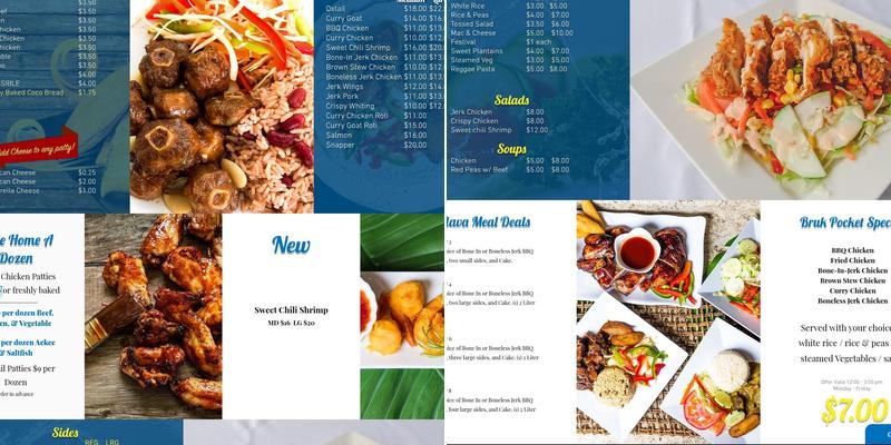 Jamaican Flavors Menu
