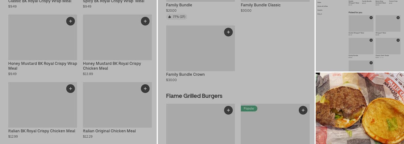 Burger King Menu