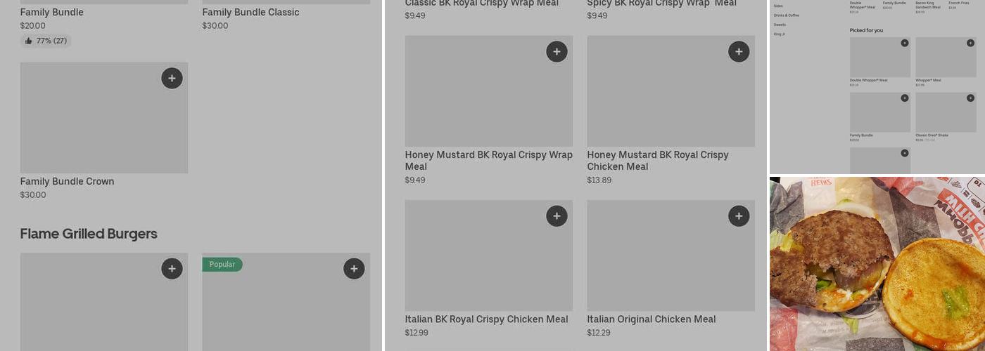 Burger King Menu