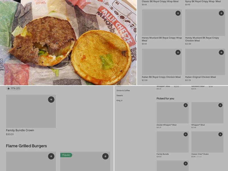 Burger King Menu