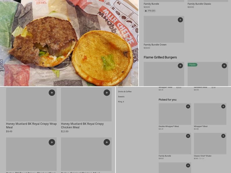 Burger King Menu