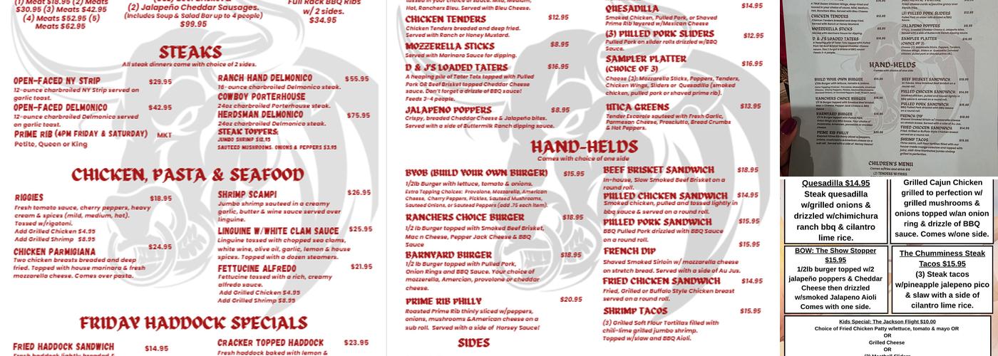 Ranchers Choice NY Menu