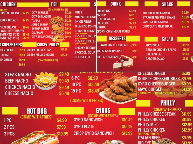 Mayo Grill Menu