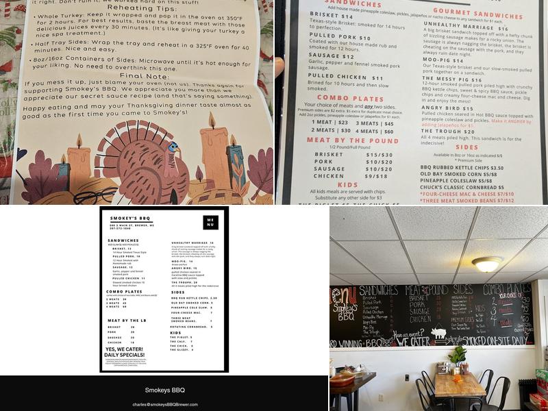 Smokey's BBQ Menu