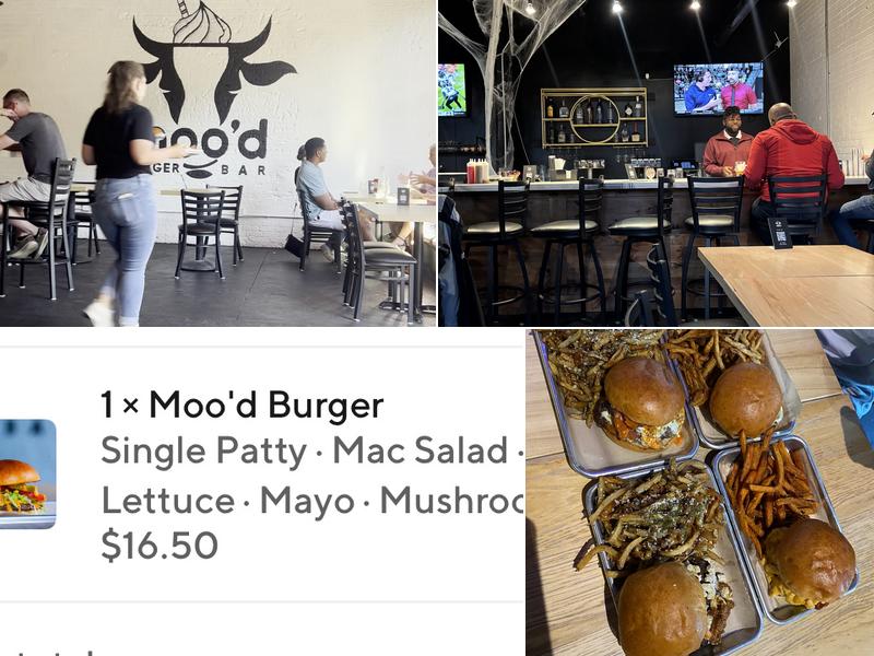 Moo'd Burger Bar Menu