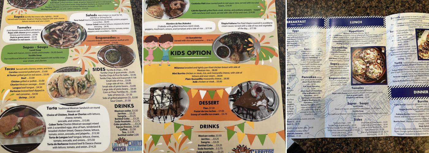 Los Cabritos Mexican Restaurant (Skippack) Menu