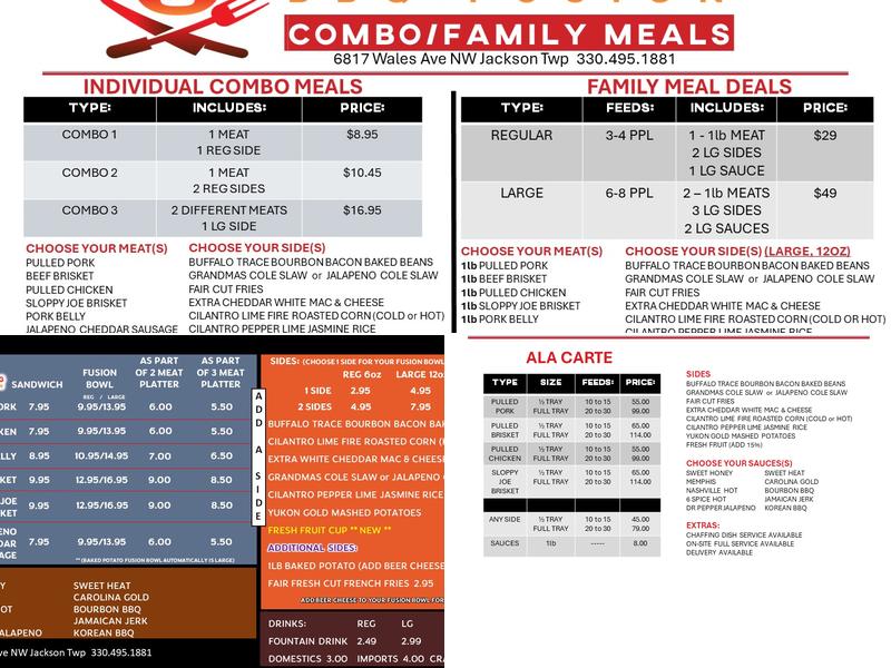 The Blazing Pig Menu