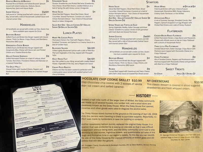 Oxley House | Restaurant & Cocktail Bar Menu