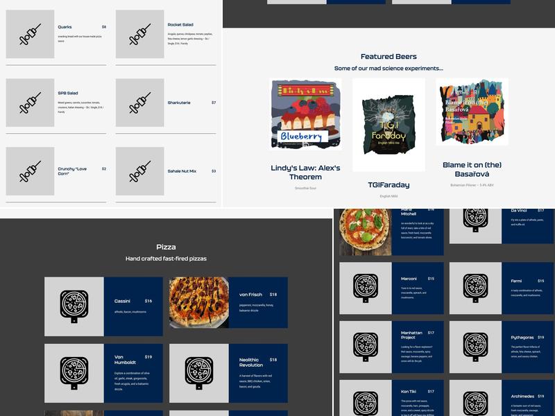 Science Project Brewing Company & Pizza Lab Menu