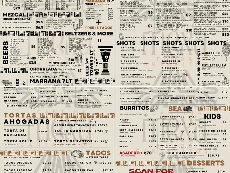 Mexa - Cantaritos Menu