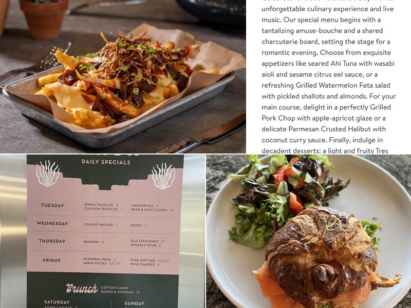 Evaga Desert Kitchen Menu