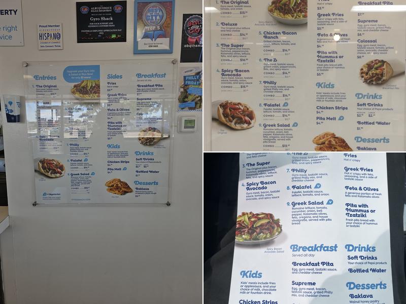 Gyro Shack Menu