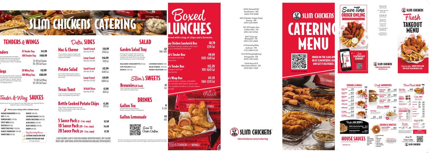 Slim Chickens Menu