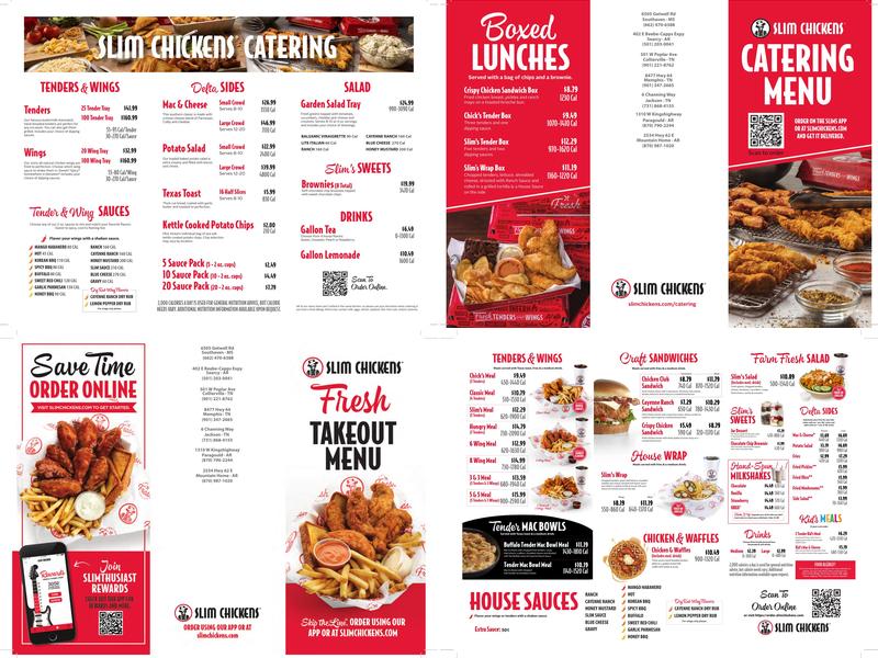 Slim Chickens Menu