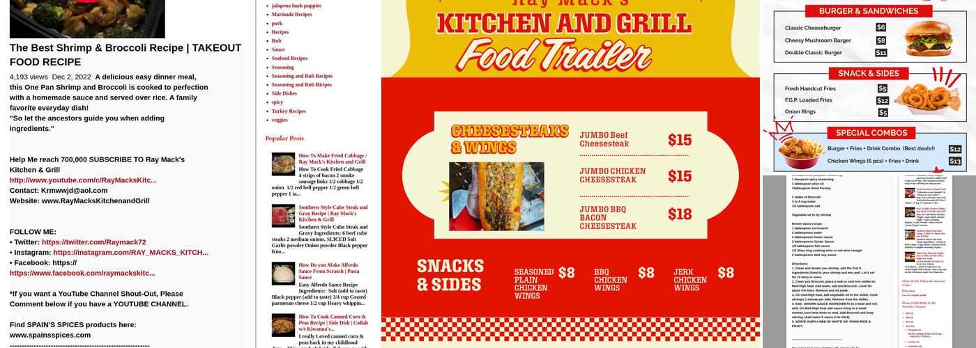 Ray Mack's Kitchen and Grill Menu