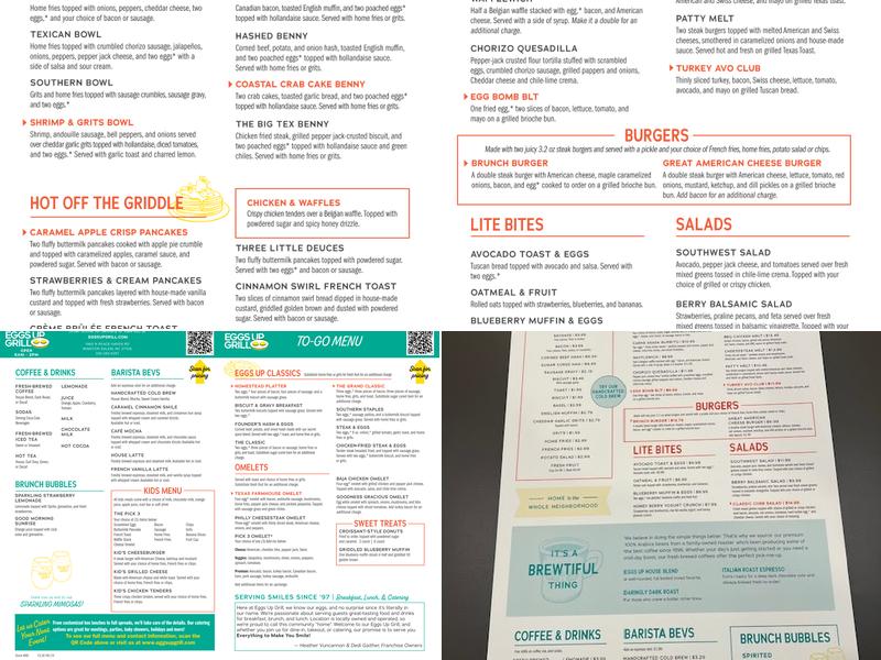 Eggs Up Grill Menu