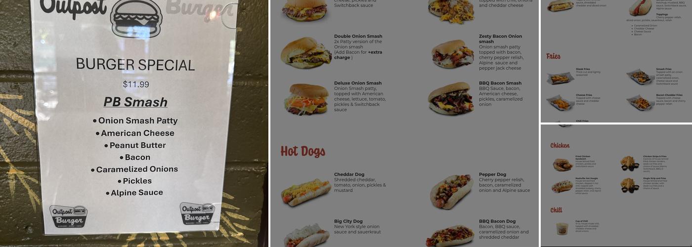 Outpost Burger Menu