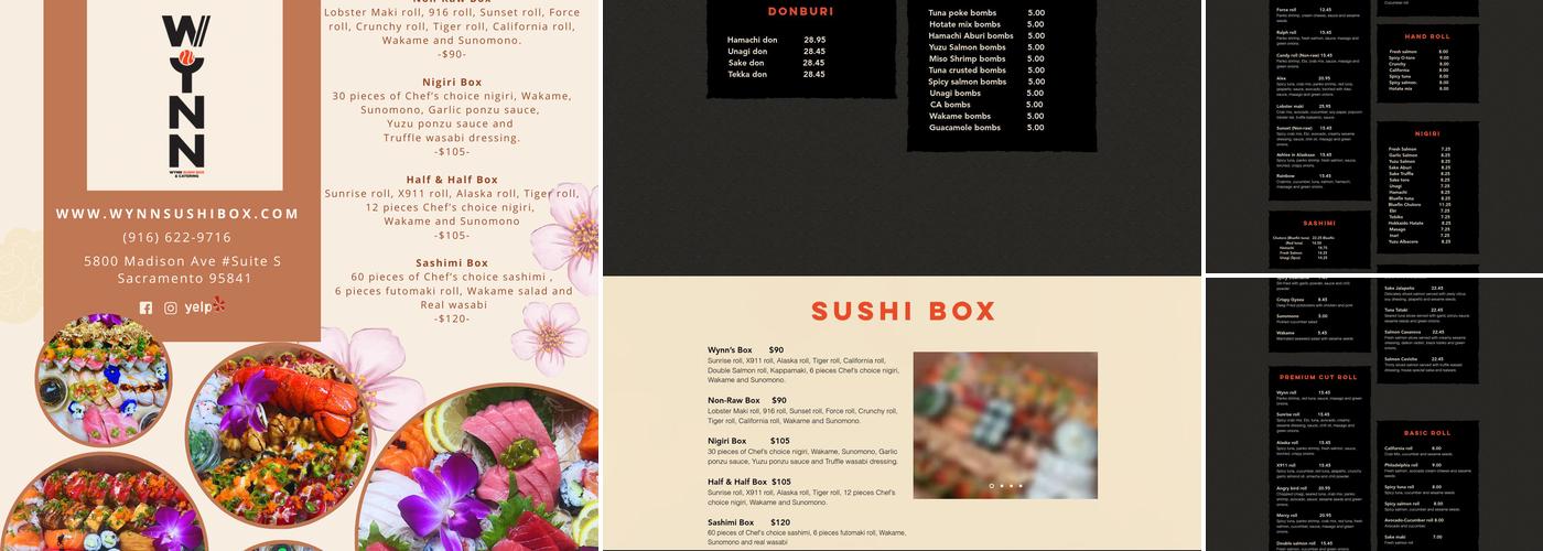 Wynn Sushi Box & Catering Menu