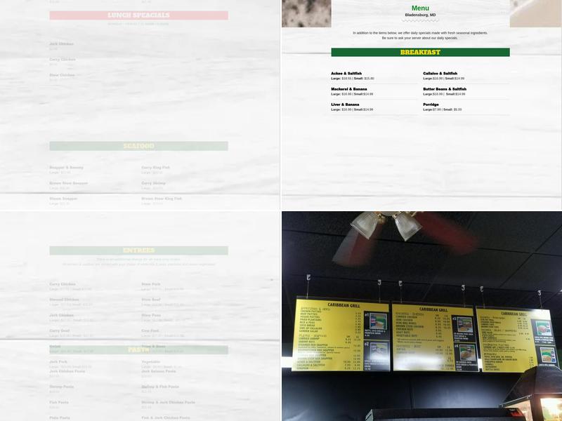 Caribbean Superior (District Heights, MD) Menu