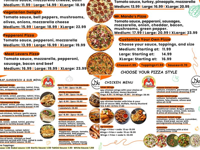 Mr.Mando Restaurant Menu