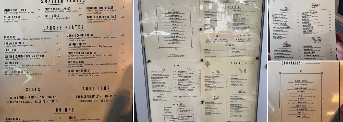 Prohibition Menu