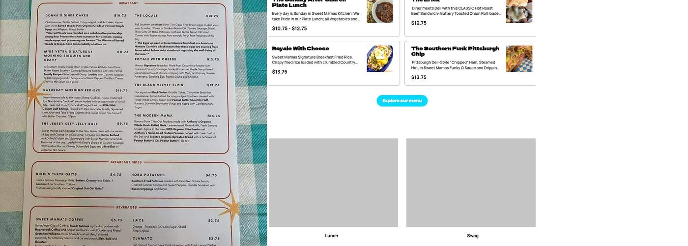 Sweet Mamas Water Valley Menu