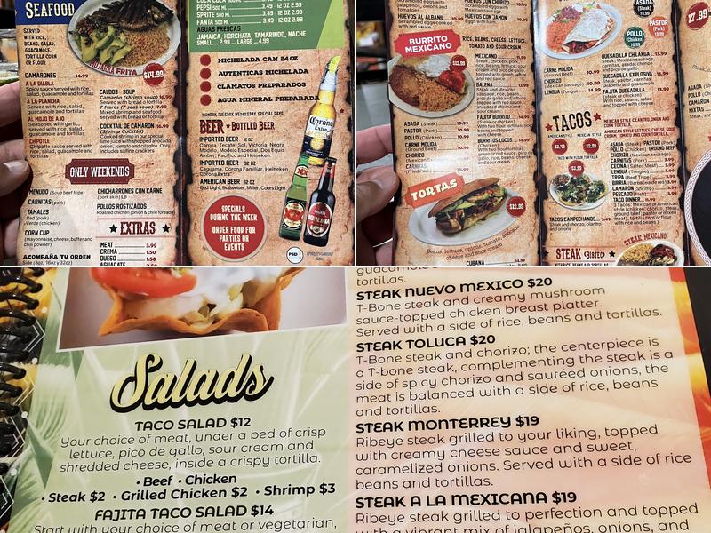 La Patrona Mexican Cantina & Grill Menu