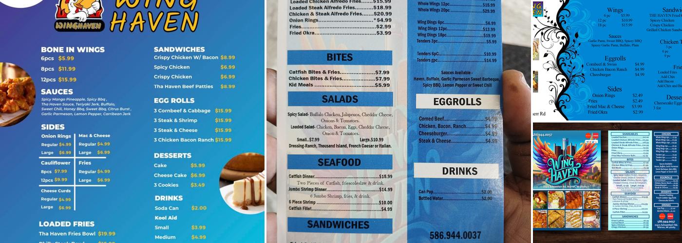 Wing Haven Menu